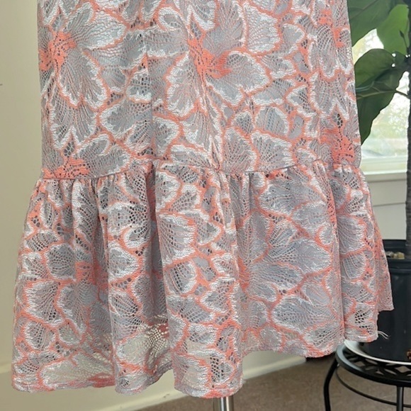 LULUS Ruffle Detail Lace Midi Dress NWT Size Small - Picture 5 of 16